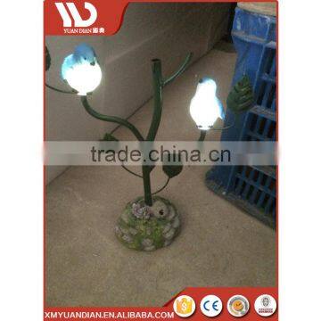 Art Work Resin Craft Two Birds Metal Tree Garden Solar Motion Sensor Light photo-4