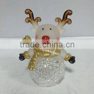 Craft Plastic LED Lighting Lovely Christmas Snowman Deer Decorations photo-3