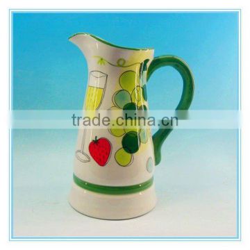 USA hot sale huge white DeHua ceramic pitcher with handle