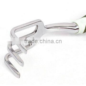 Three Teeth Mini Garden Hand Metal Rake photo-3