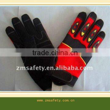 Mechanic hand protection gloves with rubberJRM46