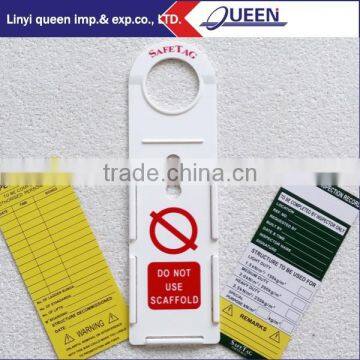 Material ABS/PP for injection mould plastic caution tag / scaffolding tag for sale to Dubai