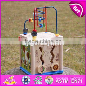 2017 New Design Children Educational Mini Wooden Activity Cube for Toddlers W11B132 photo-4