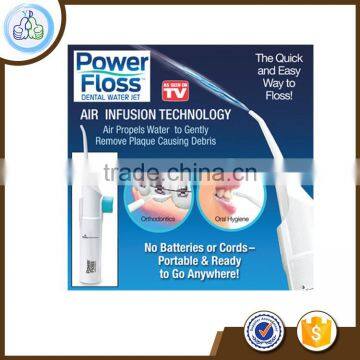 2016 Wholesale as seen on tv Hand operated teeth cleaner power floss oral irrigator
