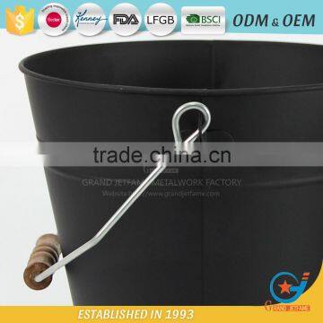 Iron Powder Coating Coal Hod Bucket Metal Ash Bucket With Lid photo-6