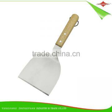 ZY-A1400 high quality rubber wood handle stainless steel cake spatula