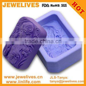 3D beautiful lady handmade silicone soap molds