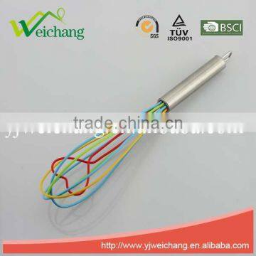 WCC2535 Good Quality Heart Shape Egg Whisk Silicone Wire Whisk, Egg Frother, Milk & Egg Beater Blender 12" Hot Sales photo-2