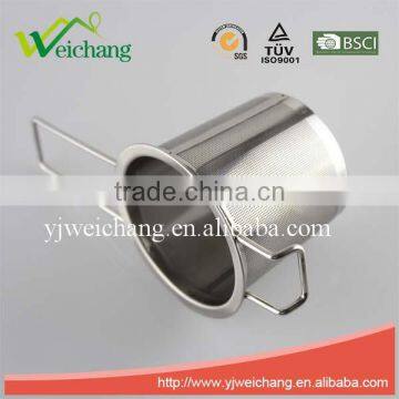 WCE6023 Good Quality Stainless Steel Mesh Tea Tools Tea Strainer Tea Infuser With Hook and Handle photo-2