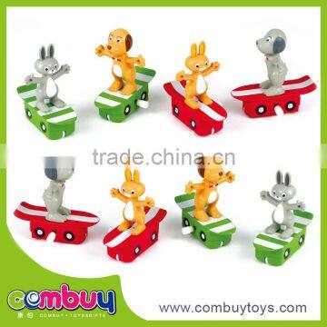 Cheap plastic wind up animal set small collectible toys