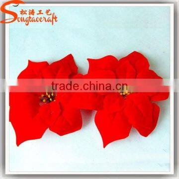 Wholesale Artificial Poinsettia Flowers Christmas Poinsettia Ornaments photo-5