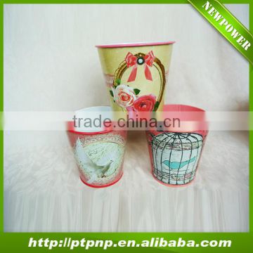 Metal Flower Pot for Valentine Decoration