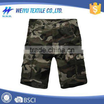 Pocket design 100% cotton Men half camouflage cargo pants