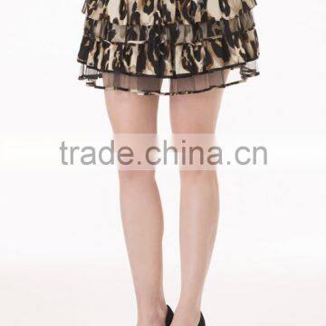 2016 New Arrival Women Fashion Leopard Layered Skirt Factory Price photo-3