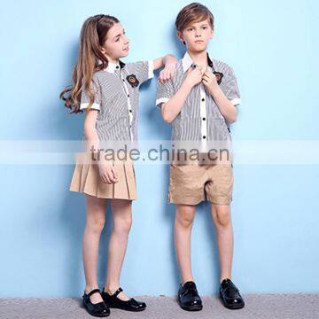 Wholesale Classic Design School Shirt And Khaki Skirt And Short Pants photo-5