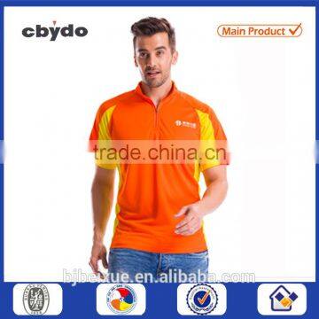 Design 2016 scoop bottom printed unisex mesh sport polo t shirt