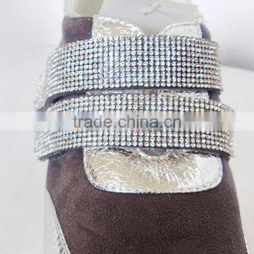 PU Insole Silvery Wholesale Women Shoes With Hook Loop photo-4