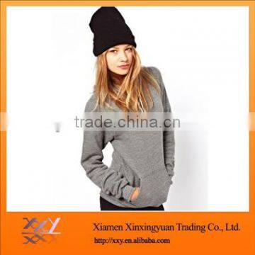 High Quality 100% Cotton Plain Ladies Hoodies for Autumn& Winter