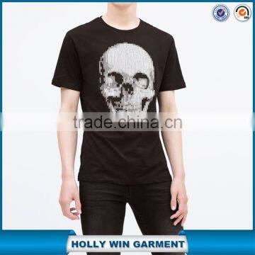 Short sleeve custom skull digital printed t-shirt wholesale China