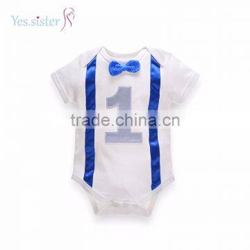 Infant Birthday Wholesale Simple Style 100% Cotton Newborn Baby Wear Clothes photo-2