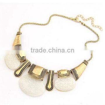 Zm33435a Fashion Bohemian Women Turquoise Gold Plated Statement Necklace Jewelry photo-3