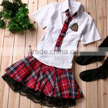 British Style School Uniform Khaki Pleated Jumper Skirt photo-2