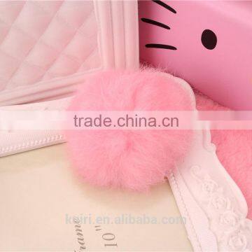 Accessories Fur Ball Hot Selling Genuine White Wholesale Rex Rabbit Fur Pom Poms photo-2
