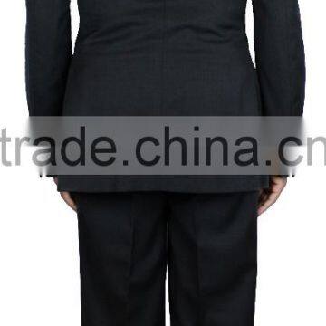 NAAMS MEN'S WOOL 2 BUTTON 2 VENT SLIM FIT SUIT JACKET FLAT FRONT PANT CHARCOAL photo-4