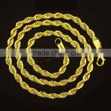 Brass Cable Link Necklace Chain Jewelry Gold Chain Dubai New Gold Chain Design for Men photo-2