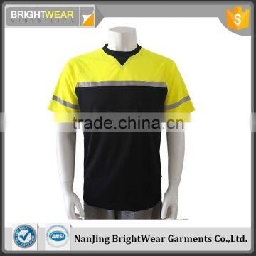 ENISO 20471 Hi vis heat-transfer reflective short sleeve wicking reflective t-shirt