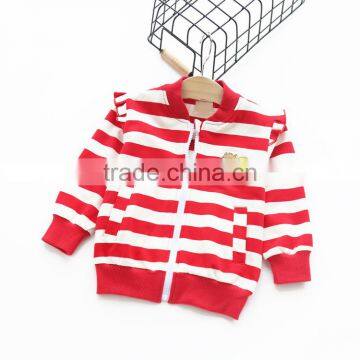 Spring Casual Style Striped Cotton Wholesale Girls Jacket photo-4