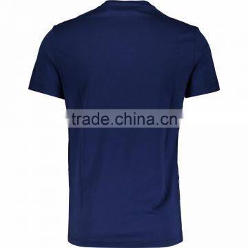Mens Navy Short Sleevel O-Neck Full Patterned T-Shirt Wholesale photo-2