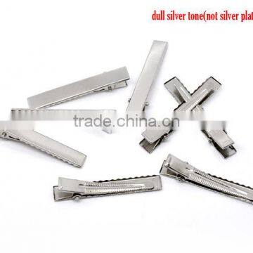 Custom 40PCs/pack Silver Tone Prong Barrettes Decorative Hair Clips photo-2