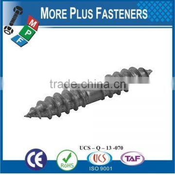 Made in Taiwan Metric Steel Zinc Steel Stainless Steel Wood to Wood Dowel Screw