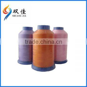 high tenacity 5000m dope dyed 100% polyester for bag closing embroidery thread