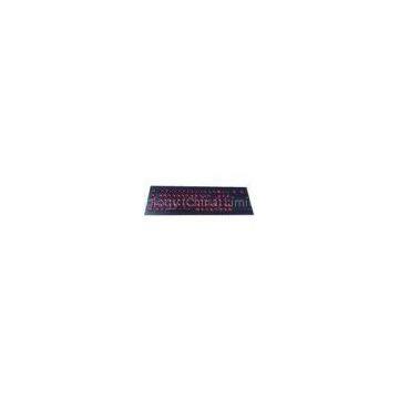 IP65 dynamic industrial black metal backlight pc keyboard with touchpad, numeric keypad