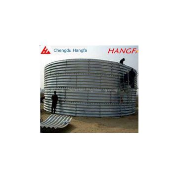 Large diameter galvanized corrugated steel pipe culvert