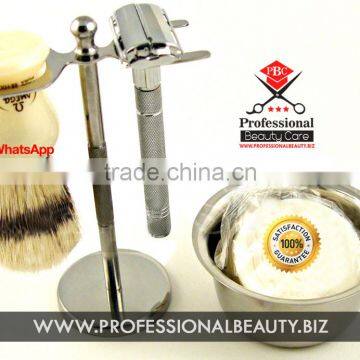 Luxury shavng set /shaving set for men / super badger shaving brush set with metal bowl