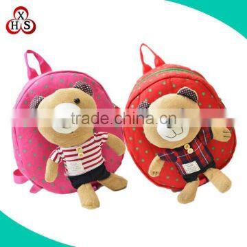 Custom fancy girls backpack plush teddy bear backpack