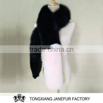 Comfortable Detachable Genuine Fox Fur Women Fashionable Fur Scarf