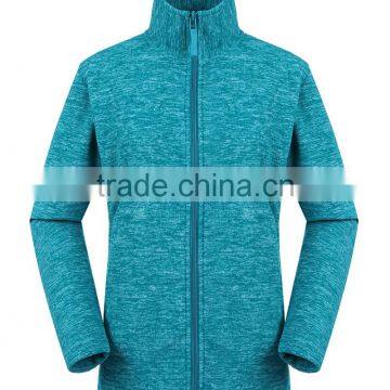 lady hot sale anti pilling melange polar fleece jacket winter outdoor wear