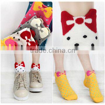 pretty butterfly design cotton women socks