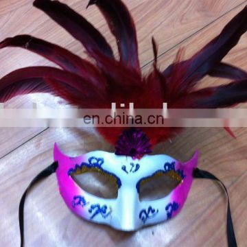 party carnival masquerade feather mask MPM-046