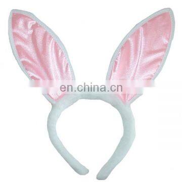 cheap White With Pink Bunny Ears Headband