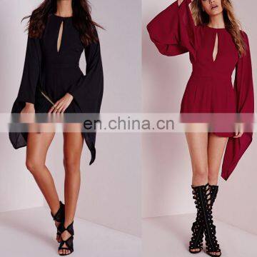 Wholesale Long cape sleeves fashion romper women