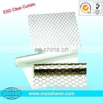 Hot selling ESD clear window curtain antistatic pvc curtain D06