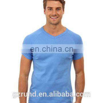 blank vneck short sleeve tshirt/High Quality Men Fashion V Tshirt/Custom label tag Tshirt Clothing model-sc405