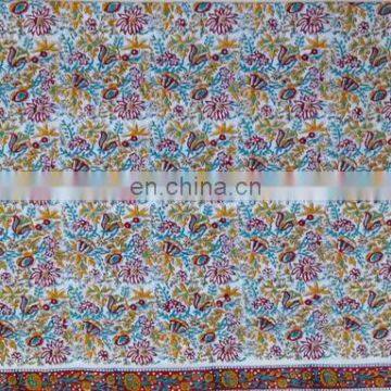 Floral Print Hand Block Printed Cotton Fabric Sanganeri Jaipuri Fabric / Fabric / 100% Cotton Fabric