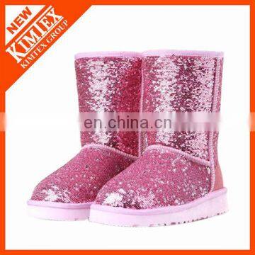 no slip full glitter half snow boots for girl