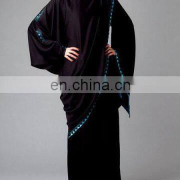 high quality girls polyester abayas - Jalabiya style muslim abaya branded 2014 - Korean fashionable Abaya